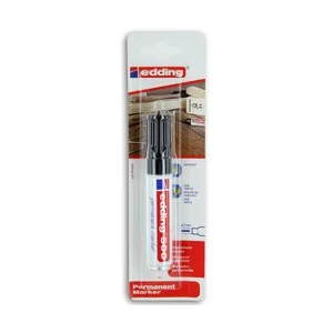 Marcador Permanente, con Punta Biselada y Grosor de Trazo de 2-7mm, Tinta Color Negro Edding 500.