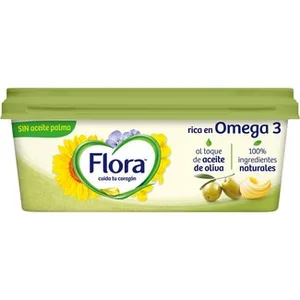 Margarina Rica en Omega 3 al Toque de Aceite de Oliva sin Aceite de Palma sin Gluten sin Lactosa Flora 225 G