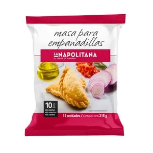 LA Napolitana Masa de Tamaño Mediano para Empanadillas 12 Uds. 215 G