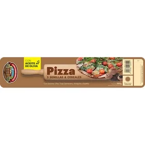 Masa para Pizza 5 Semillas & Cereales con Aceite de Oliva Redonda con Quinoa, Chía, Trigo Sarraceno, Amapola y Espelta Casa Tarradellas