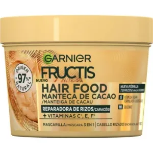 Mascarilla Capilar 3 en 1 Hair Food Manteca de Cacao Rizos Nutridos para Cabello Rizado Seco Garnier-fructis 390 Ml.