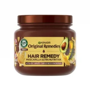 Mascarilla Capilar Antiencrespamiento con Aceite de Aguacate y Manteca de Karité Garnier Original Remedies 340 Ml.