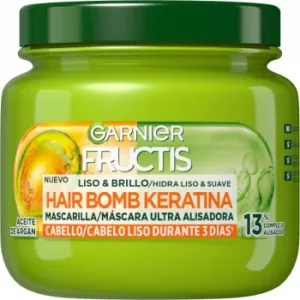 Mascarilla Capilar Liso & Brillo para Cabello Liso, Rebelde o Difícil de Alisar Garnier-fructis 300 Ml.