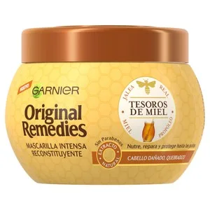 Original Remedies Mascarilla Capilar Reconstituyente con Jalea Real, Miel y Extracto de Propóleo para Cabello Dañado y Quebradizo Original Remedies Tesoros de la Miel de Garnier 300 Ml. 340 ML