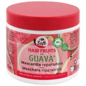 Mascarilla Capilar Reparadora Guayava Cabellos Secos Hair Fruits Carrefour Soft 400 Ml.