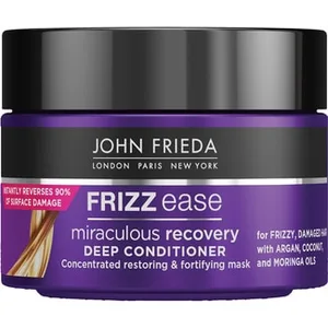 Mascarilla de Pelo Frizz Ease Miraculous Recovery con Argán, Coco y Aceite de Moringa para Cabellos Dañados y Anti-encrespamiento John Frieda