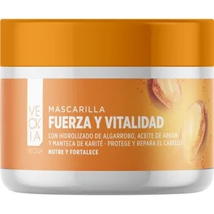 Mascarilla de Pelo Fuerza y Vitalidad para Cabellos Dañados Nutre y Fortalece Veckia