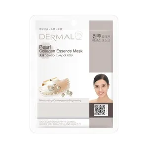 Dermal Mascarilla Facial Hidratante e Iluminadora con Extracto de Perla y Colágeno.