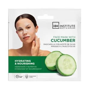 IDC Institute Mascarilla Facial Nutritiva e Hidratante con Aceite de Oliva y Pepino.