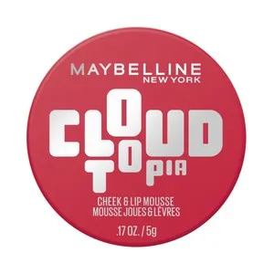 Maybelline Cloudtopia Tono 02 Ethereal Roouge Colorete Mousse para Labios y Mejillas, Acabado Mate Difuminado.