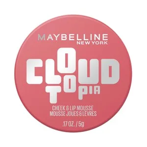 Maybelline Cloudtopia Tono 08 Enchanted Mauve Colorete Mousse para Labios y Mejillas, Acabado Mate Difuminado.