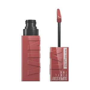 Maybelline  Superstay Vinyl Ink , Tono 035 Cheeky  Lápiz de Labios en Tinta Líquida con Acabado Efecto Vinilo.