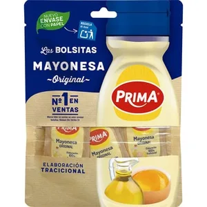 Mayonesa 12 Bolsitas de 10 Ml sin Gluten Prima