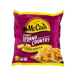 Mccain Patatas con Corte Rústico, Prefritas y Ultracongeladas, para Hacer al Horno Forno Country 650 G.