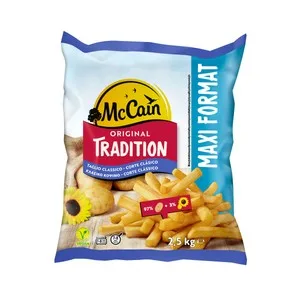 Mccain Patatas con Corte Tradicional, Prefritas y Ultracongeladas Tradition 2.5 Kg. 2500 G
