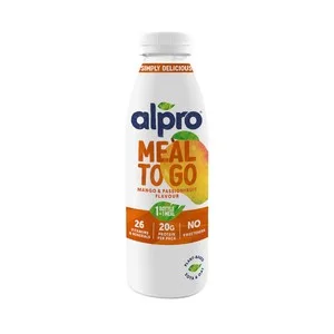 Alpro Meal To Go Bebida Vegetal de Soja Sabor Mango y Fruta de la Pasión 500 Ml.