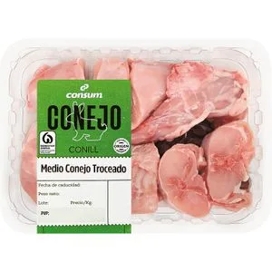 Medio Conejo Troceado