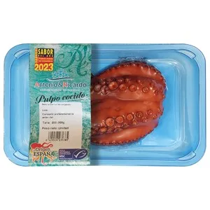 Antonio y Ricardo Medio Pulpo Cocido y Congelado Procedente de Pesca Sostenible Certificada (msc) 200 - 300 G. 200 G
