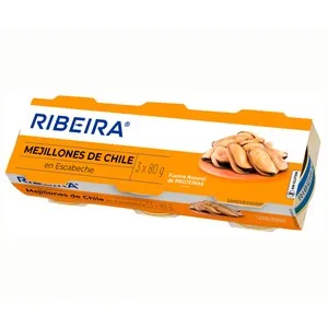 Ribeira Mejillón de Chile en Escabeche 3 X 43 G. 129 G