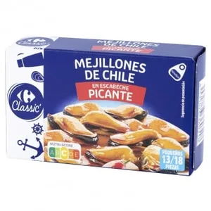 Mejillón de Chile en Escabeche Picante 14/18 Classic Carrefour 69 G.