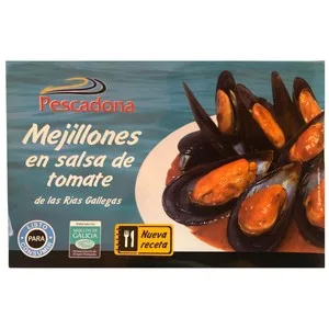 Mejillón Gallego en Salsa de Tomate Pescadona Bandeja 400 Gr.
