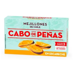 Cabo de Peñas Mejillones Chilenos en Escabeche 45 G.