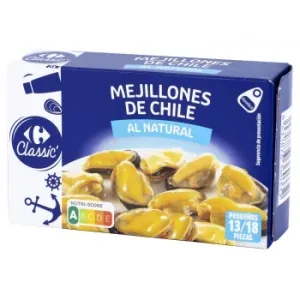 Mejillones de Chile al Natural 14/18 Classic Carrefour 69 G.