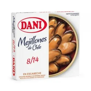 Mejillones de Chile en Escabeche 8/14 Dani 69 G.