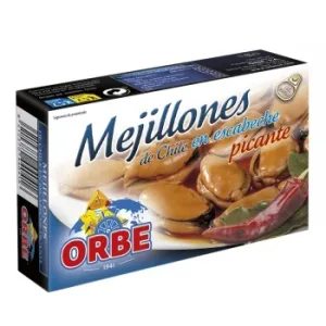 Mejillones de Chile en Escabeche Picante Orbe 69 G.