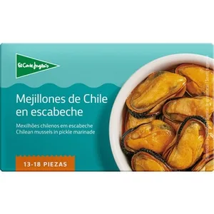 Mejillones de Chile en Escabeche sin Gluten13-18 Piezas el Corte Ingles