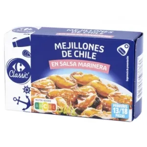 Mejillones de Chile en Salsa Marinera 14/18 Classic Carrefour 65 G.