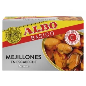 Mejillones en Escabeche Albo sin Gluten y sin Lactosa 72 G.