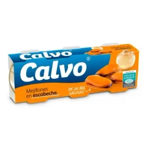 Mejillones en Escabeche Calvo Pack de 3 Unidades de 40 G.