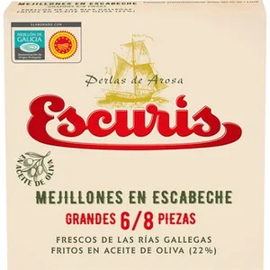 Mejillones en Escabeche DOP Mejillón de Galicia 6-8 Piezas Escuris