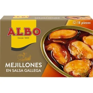 Mejillones en Salsa Gallega 12-18 Piezas sin Gluten Albo