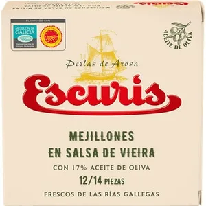 Mejillones en Salsa Vieira DOP de las Rías Gallegas 12-14 Piezas Escuris