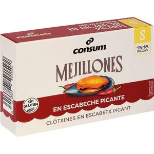Mejillones Gallegos Pica. 13/18 Piezas 69 Gr