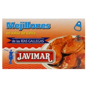 Javimar Mejillones Salsa de Vieira Lata de 70 G.