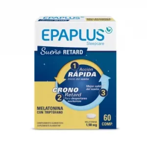 Melatonina con Triptófano Sueño Retard Epaplus sin Gluten y sin Lactosa 60 Ud.