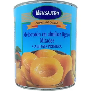 Melocotón en Almíbar Ligero Primera 6-10 Piezas  Mensajero 480 G