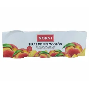 Norvi Melocotón en Tiras 3 Uds. 345 G.