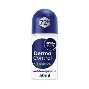 Nivea Men Derma Control Sensitive Desodorante Roll On para Hombre, Antitranspirante hasta 72 Horas. 50 ML