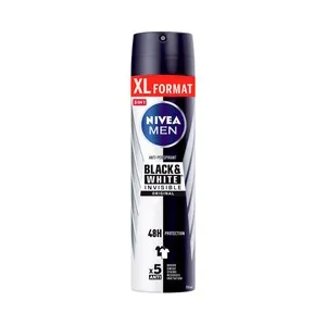 Nivea Men Original Black & White Invisible Desodorante Spray para Hombre con Fórmula de Secado Rápido 250 Ml.