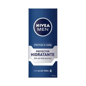 Nivea Men Protege & Cuida Crema Facial Hidratante y Protectora, con Aloe Vera 75 Ml.