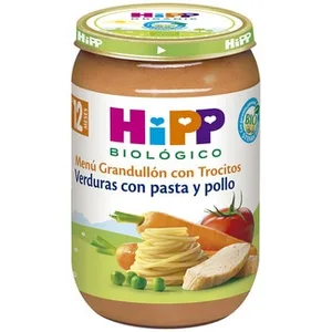 Menú Grandullón Tarrito de Verduras con Pasta y Pollo Ecológico desde los 12 Meses Hipp Biologico