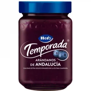 Mermelada de Arándanos Temporada Hero sin Gluten 350 G.