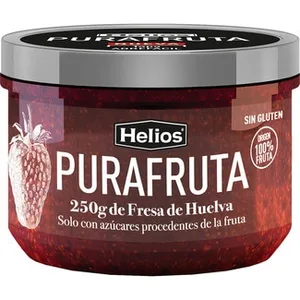 Mermelada de Fresa de Huelva sin Gluten Solo con Azúcares Procedentes de la Fruta Helios Purafruta 250 G