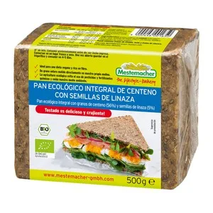 Mestemacher Pan Ecológico Integral de Centeno con Semillas de Linaza 500 G.