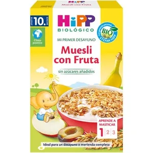 Mi Primer Desayuno Muesli con Fruta Ecológico desde 10 Meses y sin Azúcares Añadidos Hipp Biologico