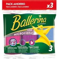 Bayeta de Microfibras Ballerina, Pack 3 Uds